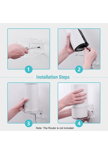 Hombey Tp-link Deco M4/s4/p9 İçin Şeffaf Duvar Tutucu - Sinyal Geliştirici Ve Güvenli Konumlandırıcı 1 Adet Beyaz