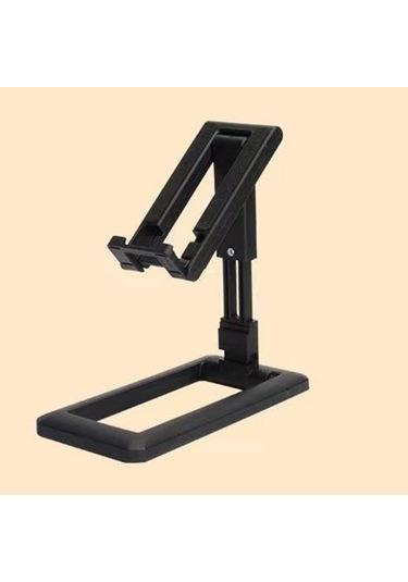 Beyaz Cep Telefonu Tutucu Sabit Katlanabilir Döner Şarj Kaymaz Delik Çift Eksenli Telefon Standı Kompakt Telefon