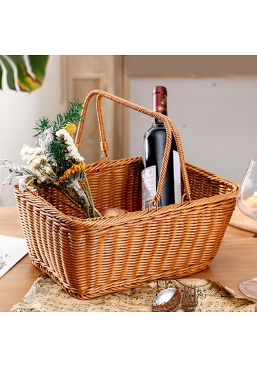 Homyl Yürüyüş Için Piknik Sepeti El Yapımı Gıda Kabı Gosterildigi Gibi