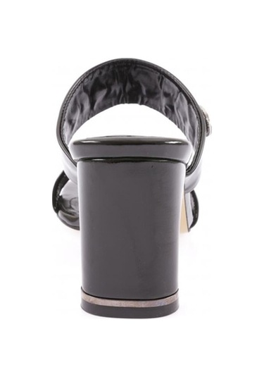 Dgn 1043-23y Kadin Kristal Taşli Bantli Topuklu Terlik 1043-2271-R7749 Siyah