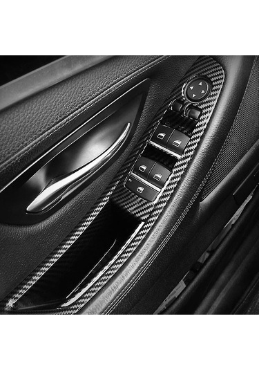 Tenfowee Bmw 5 Serisi F10 F11 F18 İç Kapı Karbon Fiber Tutma Kolu Ve Pencere Paneli Seti - Sağlam Ve Dayanıklı