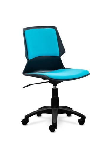 Ofiscombin Ofis Büro Ev Ayarlı Tekerlekli Öğrenci Çocuk Bilgisayar Ders Çalışma Koltuğu Turkuaz Kumaş 00047499405