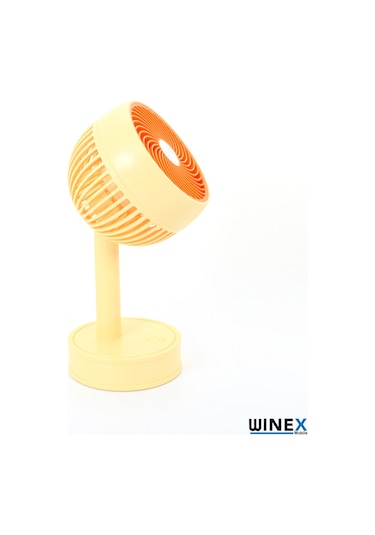 Winex Mini Taşınabilir Portatif Fan 3 Kademeli Vantilatör Sarı