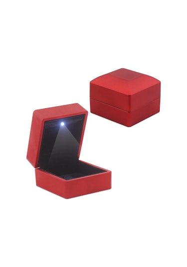 Kırmızı Işıklı Yüzük Kutusu Tkt09 Kırmızı