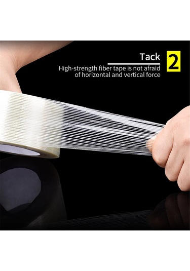 Reedark Dayanıklı Fiber Bant - Güçlü Paketleme Ve Taşıma İçin 50mm X 50m Şeritli Cam Elyaf Bant