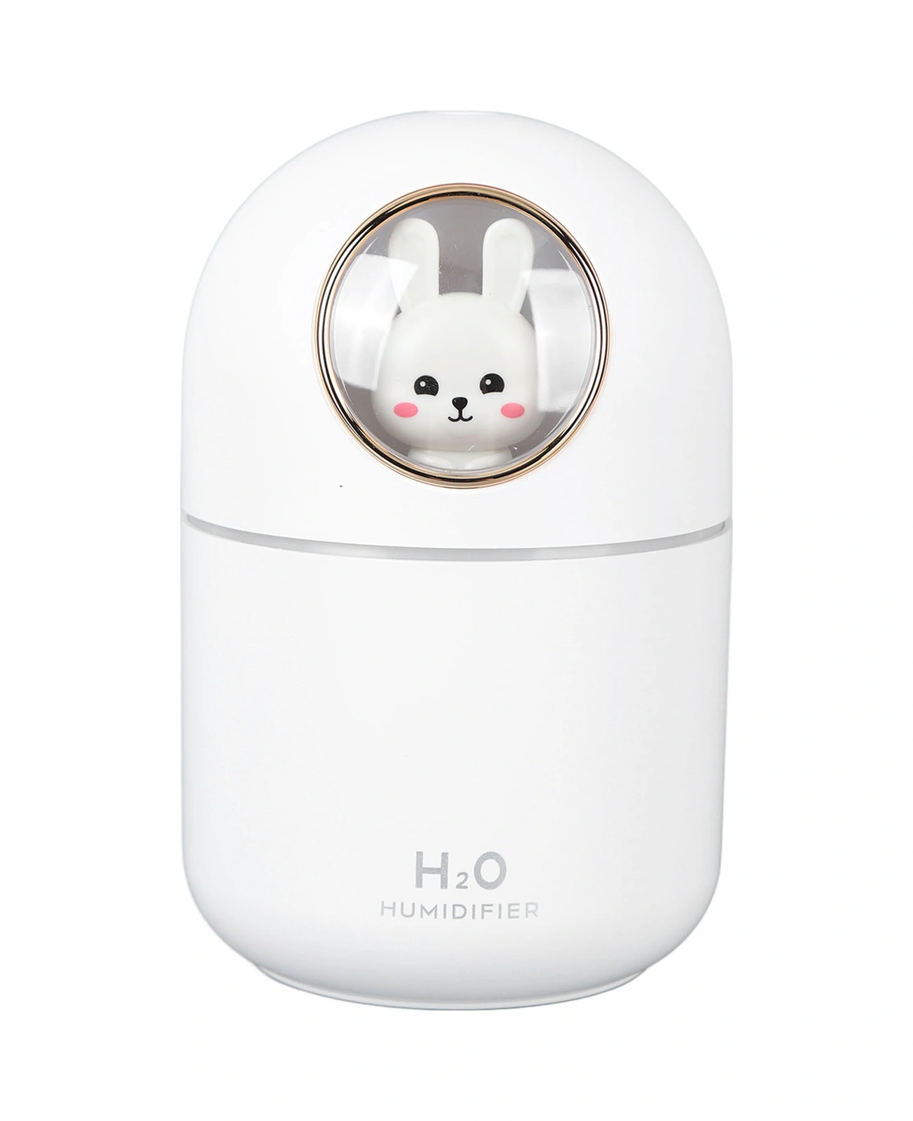 Geeroyoo Küçük Tavşan Desenli Usb Nemlendirici 300ml - Otomatik Kapanma, Süper Sessiz, Renkli Işık Ve Aromaterapi Fonksiyonu İle Ev, Ofis, Araba Kullanıma Uygun Beyaz