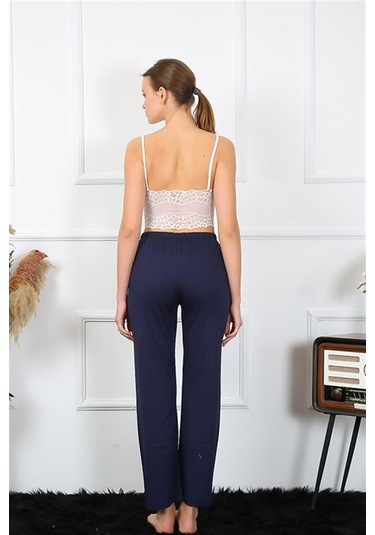 Akbeniz Kadın Pamuklu Alt Pijama 27468 - XL Lacivert