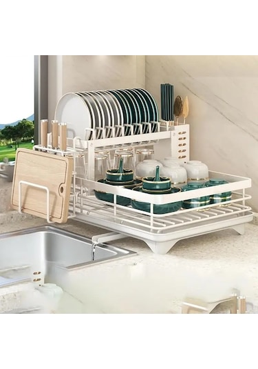 Ambition Lavabo Bar Rafı Paslanmaz Çelik Bulaşık Kurutma Rafı