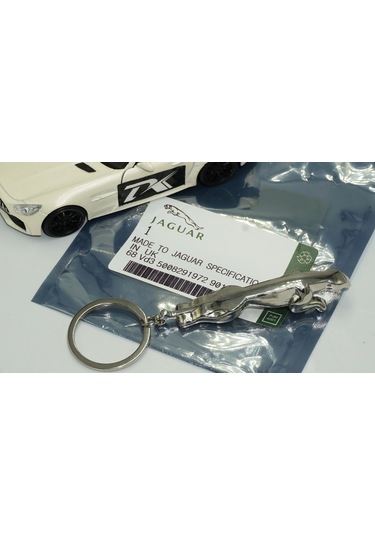 Dk Jaguar Uyumlu Panther Logo Krom Metal Çift Yön Anahtarlık