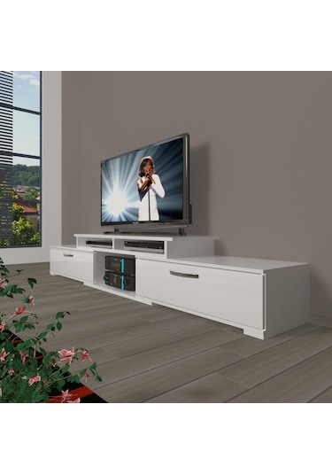 Decoraktiv Flex 130 Mdf Tv Ünitesi Tv Sehpası Beyaz