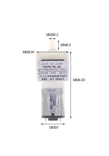 Robiz 3V 30KPa 0.3l/dakika Sessiz Micro Hava Pompası