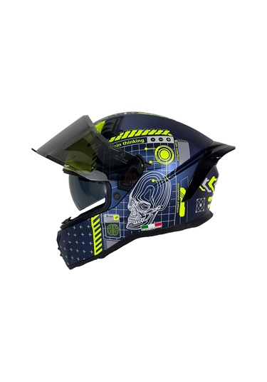 Sway SW 869 Pro Full Face Kapalı Kask Mat Mavi