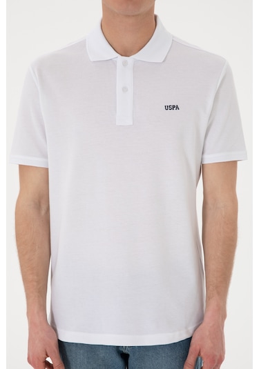 U.S. Polo Assn. Erkek Regular Fit Polo Yaka Beyaz Basic Tişört 50306007-VR013 U.S. Polo Assn. Erkek Regular Fit Polo Yaka Beyaz Basic Tişört 50306007-VR013