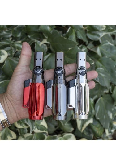 Rox Dört Alev Çıkışlı Mini Torch Pürmüz Siyah
