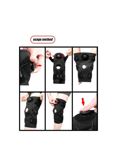 Conventions1 Patella Jel Pedli Ve Yan Stabilizatörlü İnce Dizlik Siyah