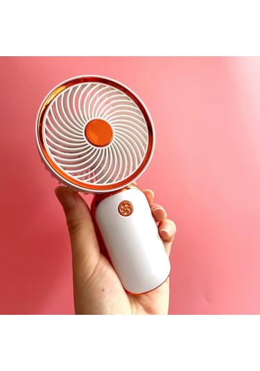Avuç İçi Taşınabilir Şarjlı Mini Vantilatör El Fanı Beyaz Dd8024b