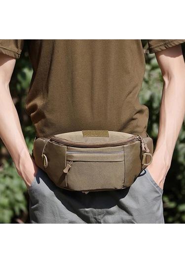 Bel Çantası Erkek Açık Hava Taktik Bel Çantası, Fanny Paketi Spor Bisiklet Paketi Omuz Kemer Çantası, Seyahat Telefon Kılıfı Çantası Erkek İçin 7 Siyah