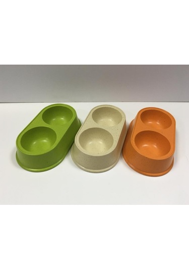 Bobo İkili Kedi Mama ve Su Kabı 2 x 150 ML Çok Renkli