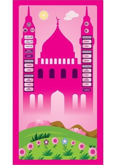 Benim Seccade - Çocuklar Için Sesli Namaz Kıldıran Seccade Pembe