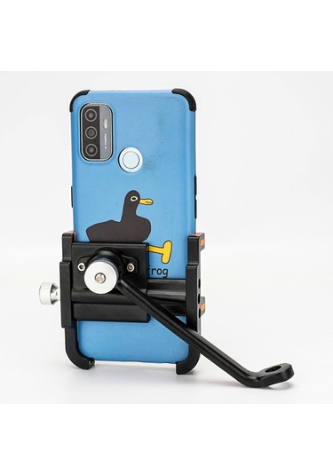 Ztto Z-85m Motosiklet Bisiklet Arka Ayna Montaj Telefon Tutucu Alüminyum Alaşımlı Darbeye Dayanıklı Telefon Braketi