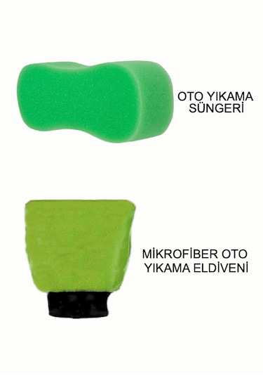 2'li Oto Yıkama Kurulama Araç Cam Temizlik Mikrofiber Bez Sünger