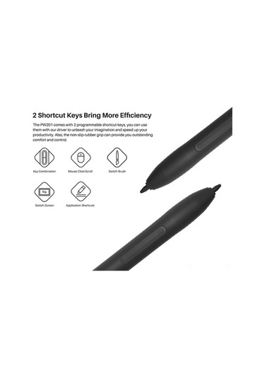 Didadodo Huion Pw201 Dijital Kalem - H430p Grafik Tableti İçin 2 Programlanabilir Düğmeli, Kullanıcı Dostu Tasarım