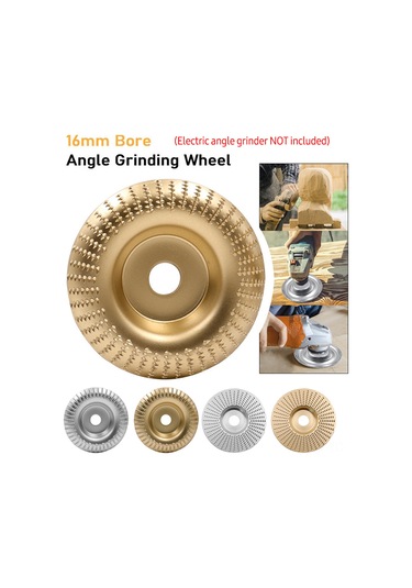 Skycity Ahşap Şekillendirme Diski, Açımlı Taşlama, 100mm Yaylı Yüzeyli, Altın, Yüksek Karbon Çelik, Ahşap İşleme Aracı
