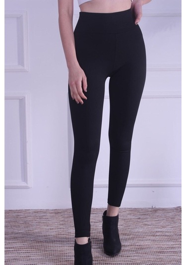 Incebelli Kadın Siyah Sıkılaştıcı Toparlayıcı Yüksek Bel Geniş Kemerli Çelik Örme Taytsiyahm Siyah