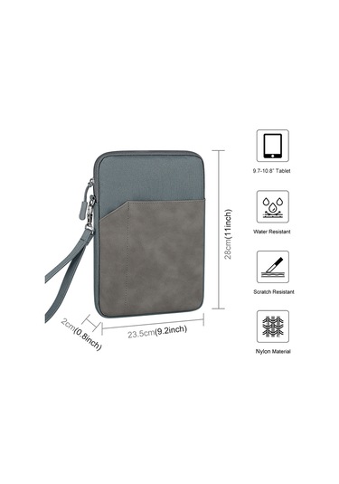 Lemestar Su Geçirmez Şok Emici Tablet Çantası - 7.9-10.8 İnç - Çok Cep Tasarımı