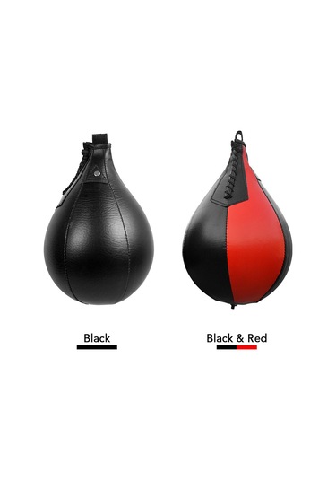 Konesam Siyah Boks Hız Topu Armut Şekli - Pu Deri, Çarpma Dayanıklı, Refleks Ve Hız Eğitimi - Hava Pompa Ve Sabitleme Kanca Dahil