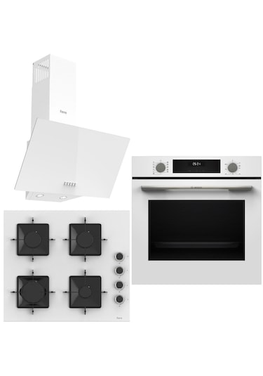 Bosch&ferre HUA717BV0T-SS206-D087 White City Ankastre Set