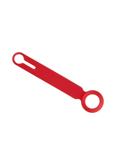 Wozlo Airtag Uyumlu Uyumlu Koruyucu Silikon Kılıf Anahtarlık - Silikon Koruma Kılıfı - Kırmızı