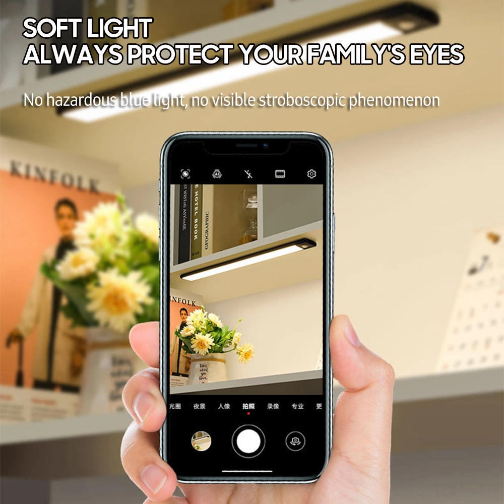 Kosona Siyah 50 Led'li Akıllı İnsan Algılama Işıklı Lambası - Şarj Edilebilir, Kablosuz, Manyetik, Dolap/ Mutfak Için Hp-hw30 Siyah