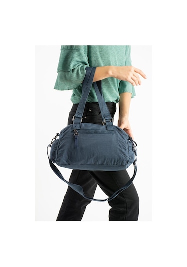 Kadın Omuz Çantası Çapraz Askılı Postacı Bayan Çantası 21 31 Cm Poliamid Hafif Kumaş Kol Çantası Lacivert