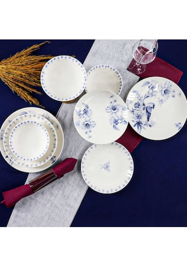 Tulu Klasik Db1834 24 Parça Porselen Yemek Takımı Beyaz