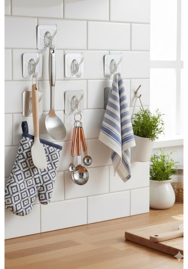 6 Lı Metalize Sarı Gümüş Askı Seti Şeffaf Beyaz