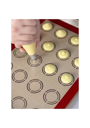 Silikon Yıkanabilir Makaron Yapıcı Fırın Matı 40 30 Cm