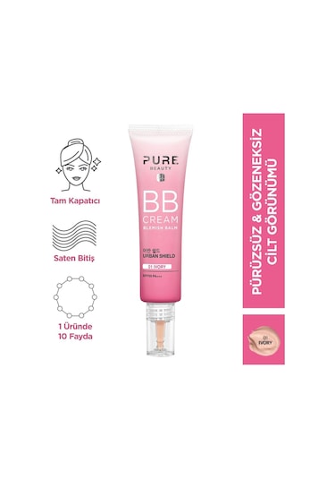 Pure Beauty BB Cream 01 Ivory SPF50 30 ML