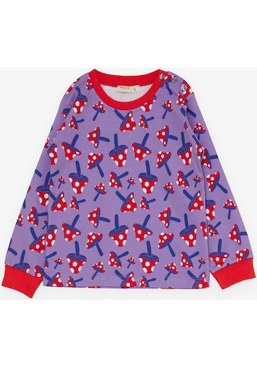 Breeze Kız Çocuk Pijama Takımı Mantar Desenli 1-4 Yaş, Lila-lila Lila