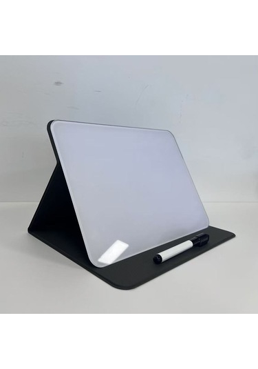 A4 Masaüstü Katlanır Not Defteri Silinebilir Küçük Beyaz Tahta Not Yazma Tahtası Beyaz