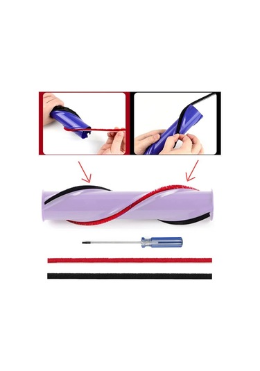 V7 V8 V10 V11 Elektrikli Süpürge Aksesuarları Rulo Fırça Yedek Parçaları İçin 7 Adet Peluş Şerit