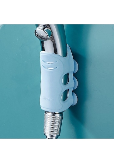 Mavi Silikon Emme Diski Duş Tutucu Banyo Aksesuarları Duş Rafı Diğer