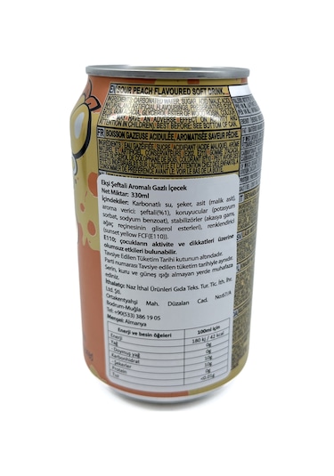Warheads Sour Peach Soda - Ekşi Şeftali Aromalı Gazlı İçecek 330ml