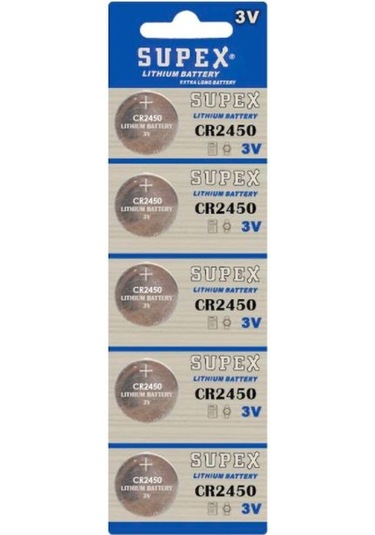 Supex CR2450-C5 3V Lityum Düğme Pil 5'li