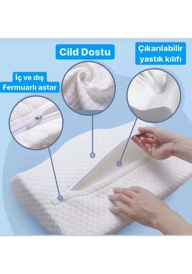 Pillowart Yüksek Boyun Destekli %100 Visco Ortopedik Yastık