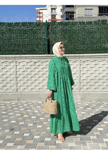 Olla Collection Tüylü Şifon Elbise Benetton