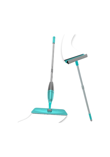 Pony Süper Sprey Mop Paspas Teleskopik Saplı Cam Sileceği Yeşil 2'li