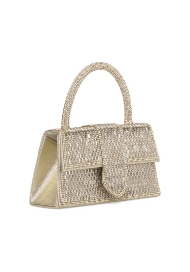 Guja 25kc1285 Kadın Taşlı El Abiye Çanta Altın Altın