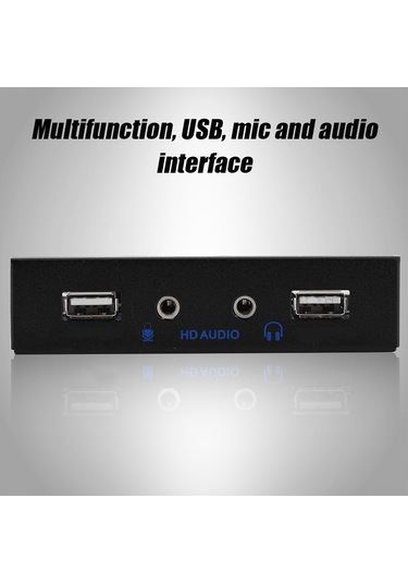 Kosona 3.5" Disk Bölgesi Dönüştürücü: 2 Usb 2.0 + Hd Ses/mikrofon Paneli, Metal Yapı, 9 Pin Desteği