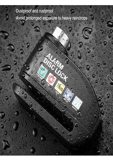 Pc-05 110db Kablolu Alarmlı 7mm Çelik Pim Motosiklet Scoter Bisik